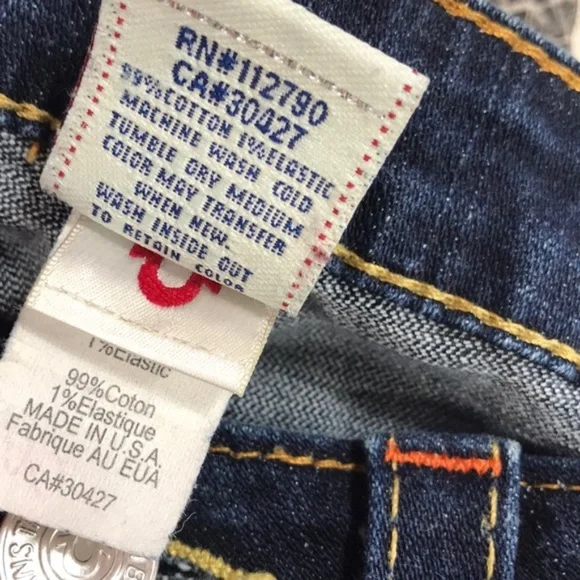 True Religion Joey Twist Flare Leg Dark Jeans - Picture 2 of 11
